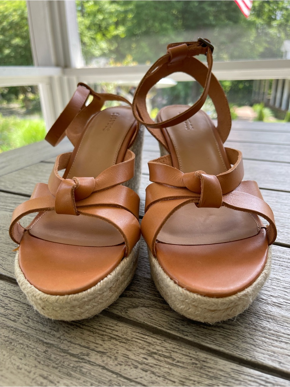 Soludos Charlotte Tan Espadrille Wedge Sandals Ankle Strap Womens Size 8.5 NWT - Picture 2 of 8